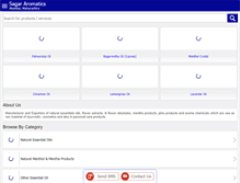 Tablet Screenshot of naturalaromaoilsofindia.com